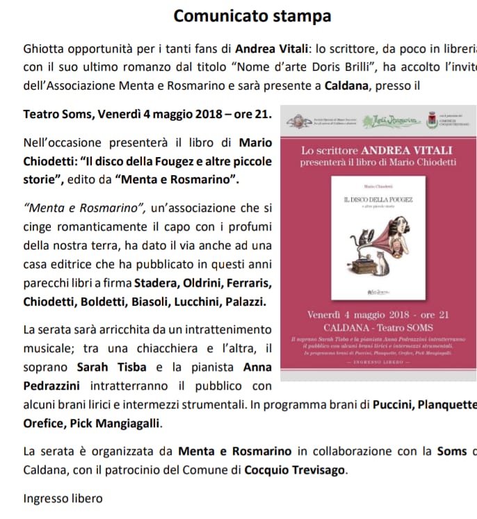 Presentazione libro Andrea Vitali