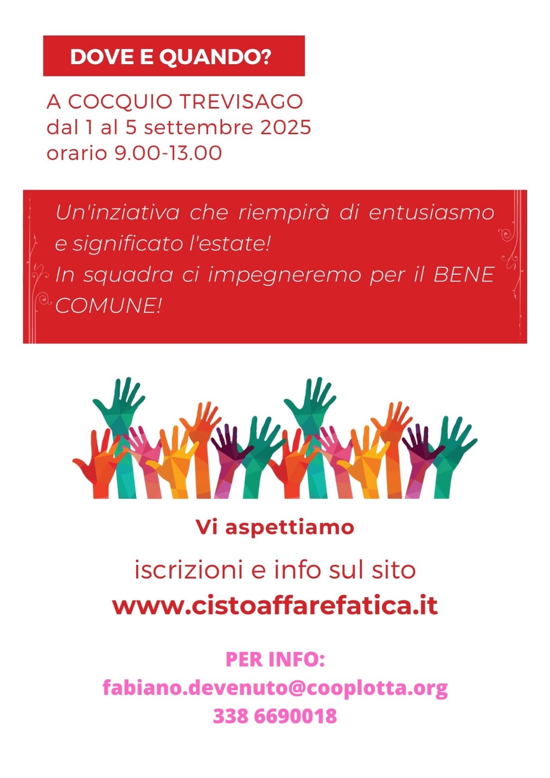 locandina ci sto affare fatica retro
